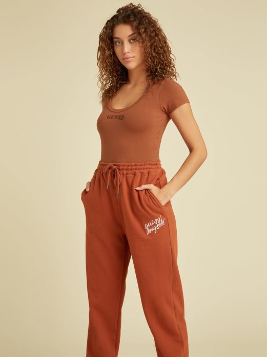 Bodi S Prednjim Logotipom Guess Shopping Crveni