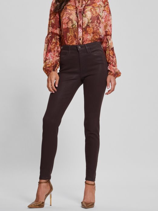 Bogato Smeđe Multi Guess Shopping 1981 Obložene Uske Traperice