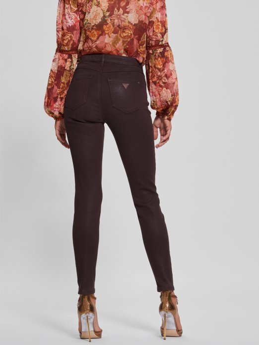 Bogato Smeđe Multi Guess Shopping 1981 Obložene Uske Traperice