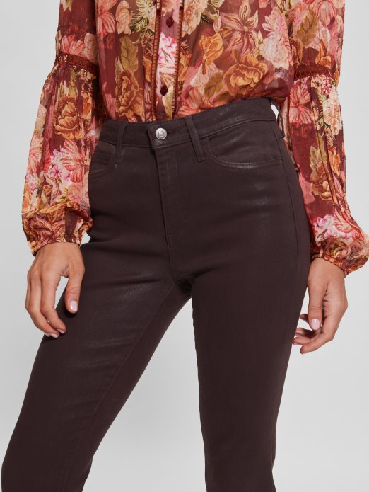 Bogato Smeđe Multi Guess Shopping 1981 Obložene Uske Traperice