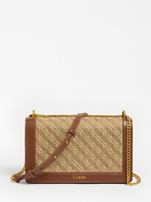 Brilla 4g Logo Torba Preko Ramena Beige Guess Shopping