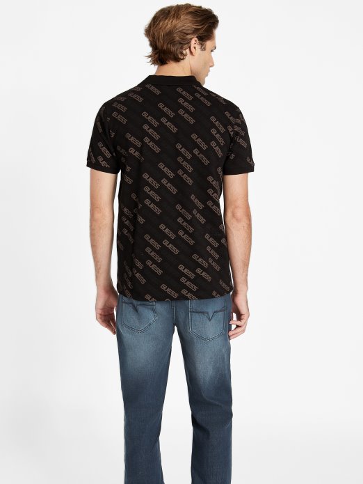 Bronton Logo Polo Guess Shopping Jet Crna