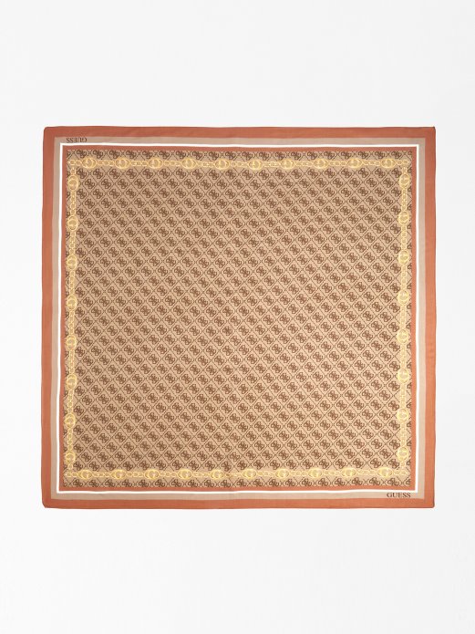 Brown 4g Logo Aviana Kefiah Guess Shopping