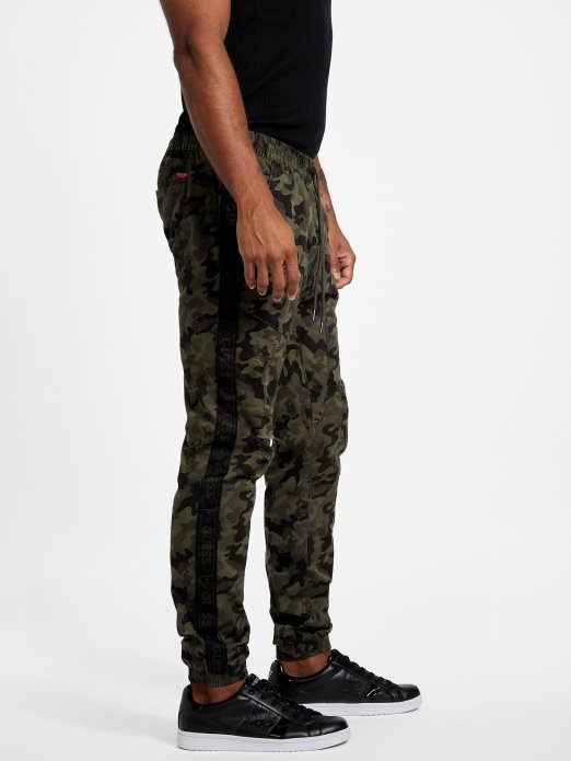 Camo Green Cruz Uništene Joggers Guess Shopping