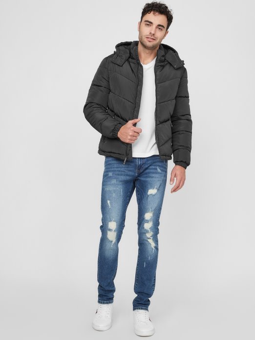 Chase Puffer Jakna Jet Black Guess Shopping