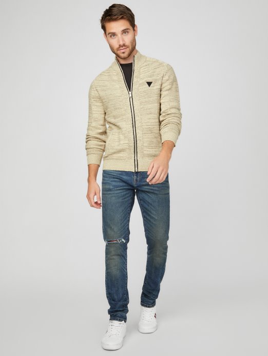 Chet Marled Mock Neck Sweater Guess Shopping Chino