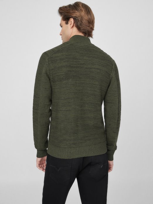 Chet Marled Mock Neck Sweater Guess Shopping Penjanje Green