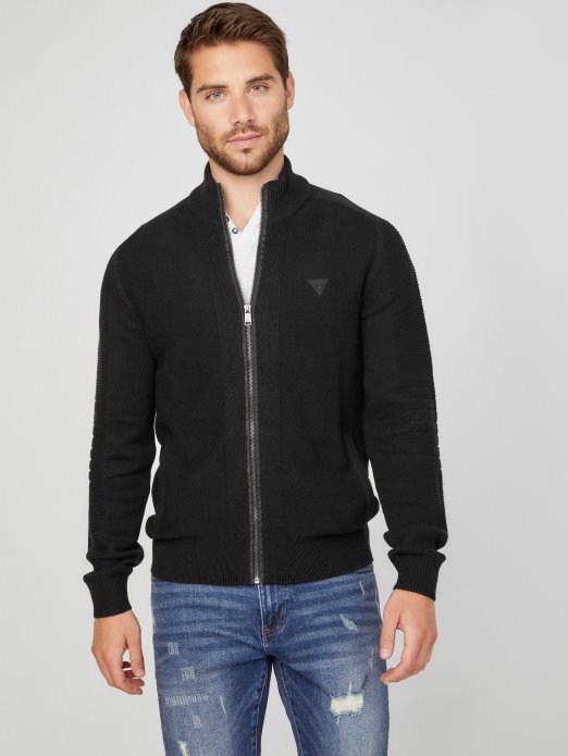 Chet Mock Neck Sweater Guess Shopping Jet Black