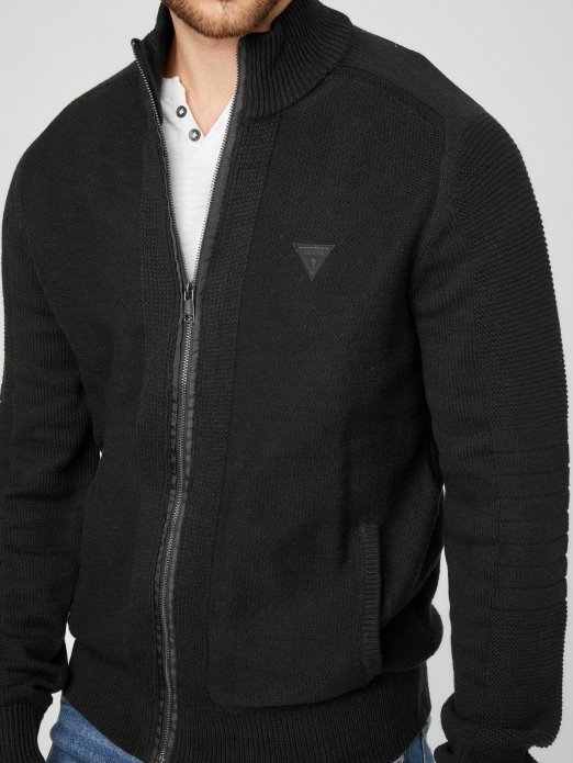 Chet Mock Neck Sweater Guess Shopping Jet Black