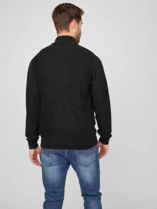 Chet Mock Neck Sweater Guess Shopping Jet Black