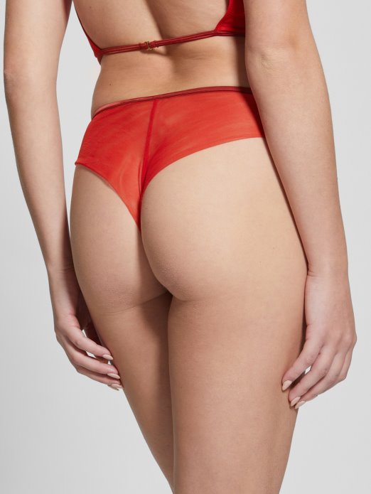Christie Cvjetni Shimmer Brazilske Gaćice Guess Shopping Cvjetni Lurex Crveni