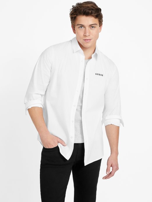 Colly Tkana Košulja Guess Shopping Pure White