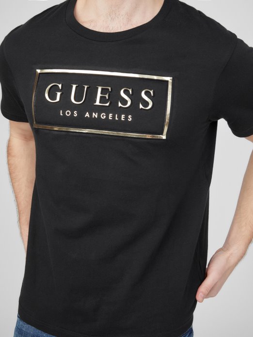 Colt Majica S Utisnutim Logotipom Jet Crna Guess Shopping