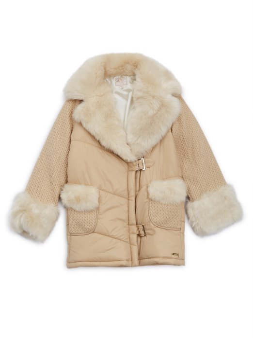 Cosmic Vanilla Guess Shopping Jakna Od Umjetnog Krzna I Pletiva (7-16)