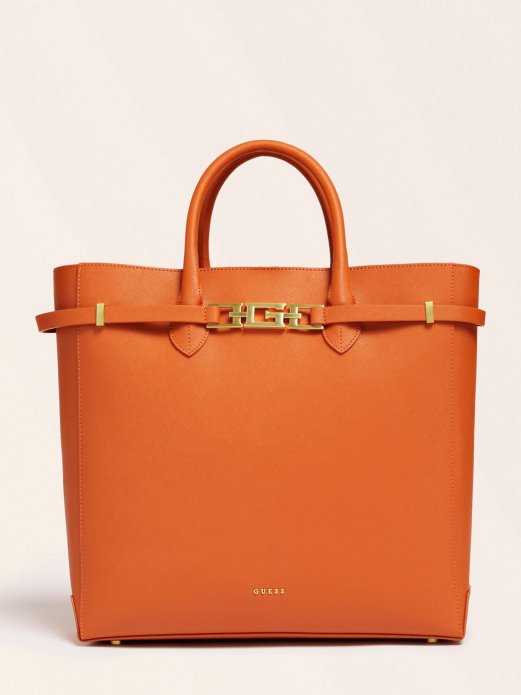 Cristina Kupac Od Prave Kože Guess Shopping Smeđa