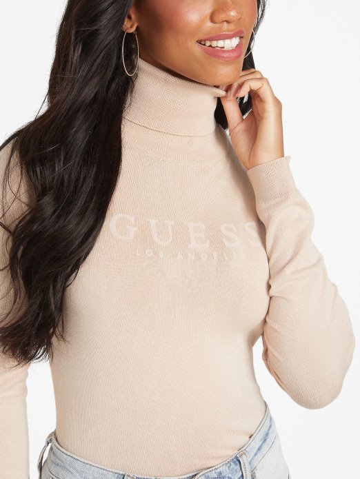 Cristina Pulover S Ovratnikom Top Guess Shopping Moccasin