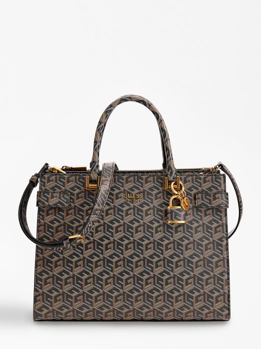 Crna Atene G Cube Logo Ručna Torbica Guess Shopping