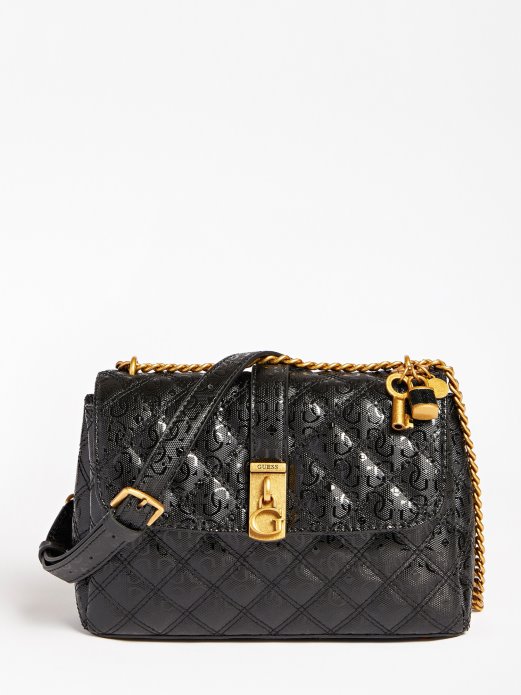 Crna Gaia 4g Logo Torba Preko Ramena Guess Shopping