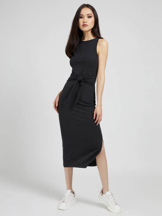 Crna Guess Haljina S Remenom Za Kupovinu