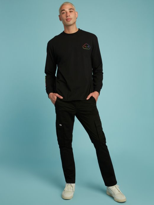 Crna Guess Majica Kratkih Rukava S Printom