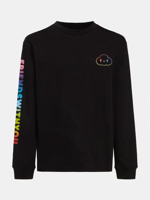 Crna Guess Majica Kratkih Rukava S Printom