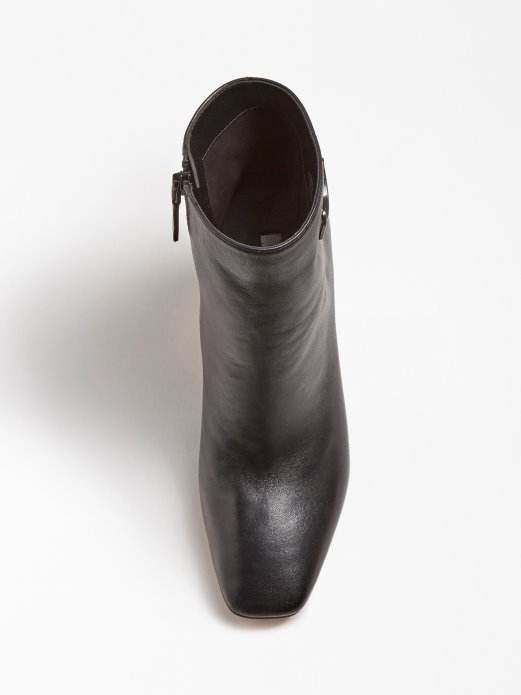 Crna Guess Shopping Bevelyn Gležnjača Od Prave Kože