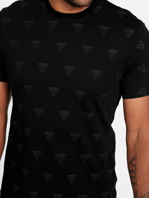 Crna Guess Shopping Majica S Okruglim Izrezom S Logotipom Rustie