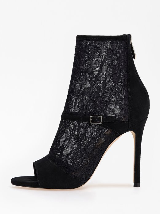 Crna Guess čizmica S Otvorenim Prstima Od čipke Adyne