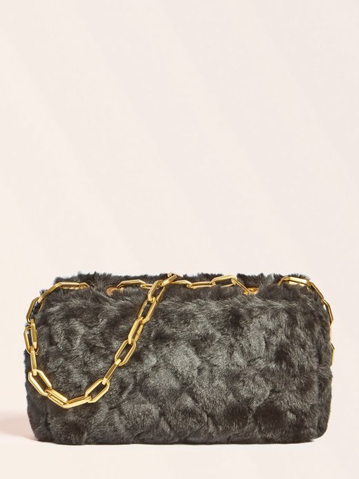 Crna Helma Umjetno Krzno Crossbody Guess Shopping