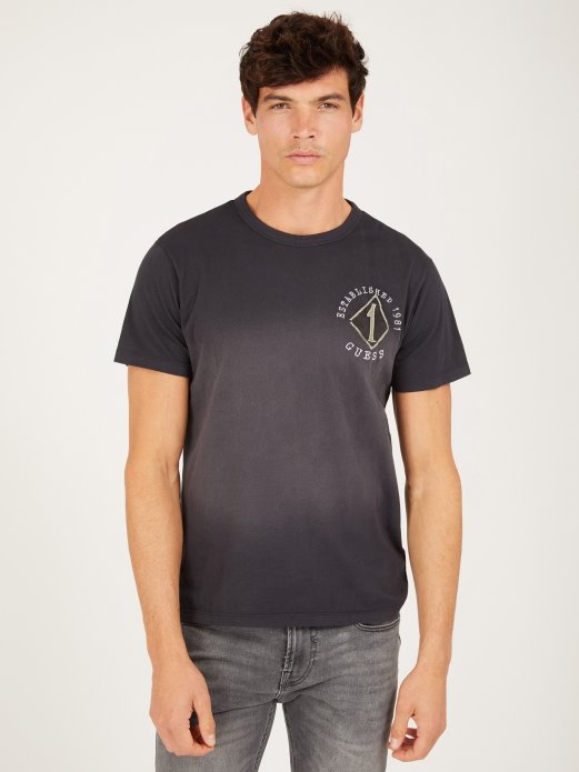 Crna Majica Kratkih Rukava Guess Shopping Patch