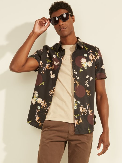 Crna Multi Guess Majica S Printom Na Sve Strane