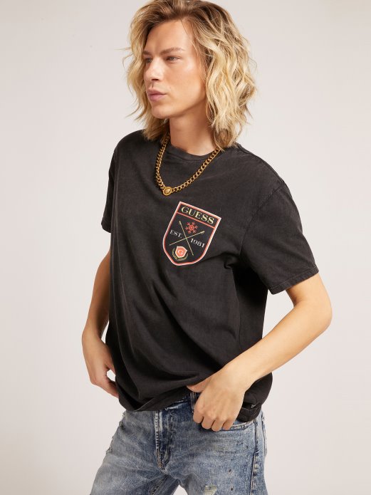 Crna Multi Guess Shopping Patch Majica