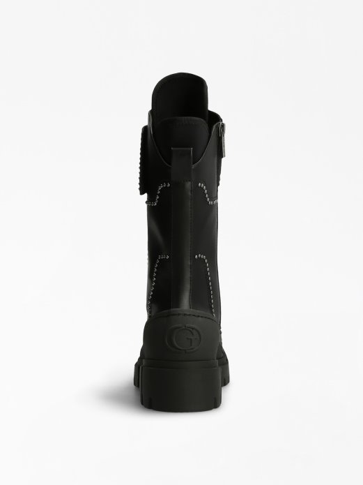 Crna Nancia Stud Borbena čizma Guess Shopping