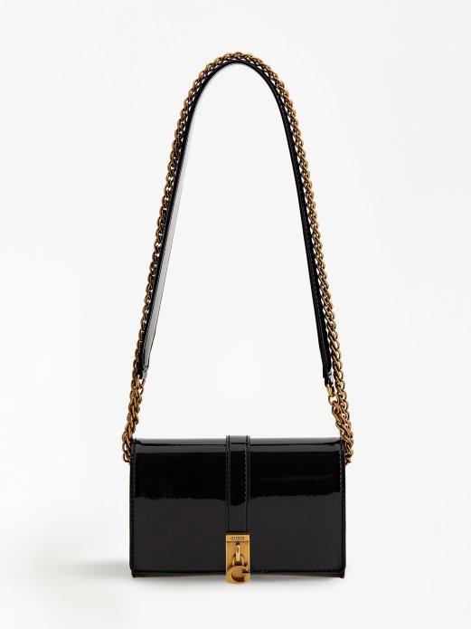 Crna Virtualna Patentirana Mini Torba Preko Ramena Guess Shopping