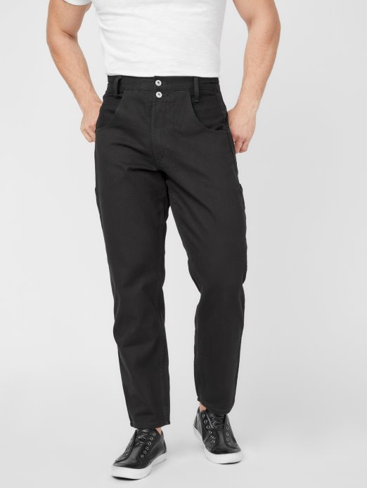 Crne Isprane Guess Shopping Pascal široke Traperice