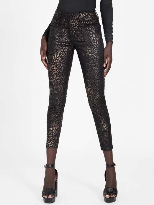 Crne Metalik Ispiranje Guess Shopping Katrina Uske Traperice