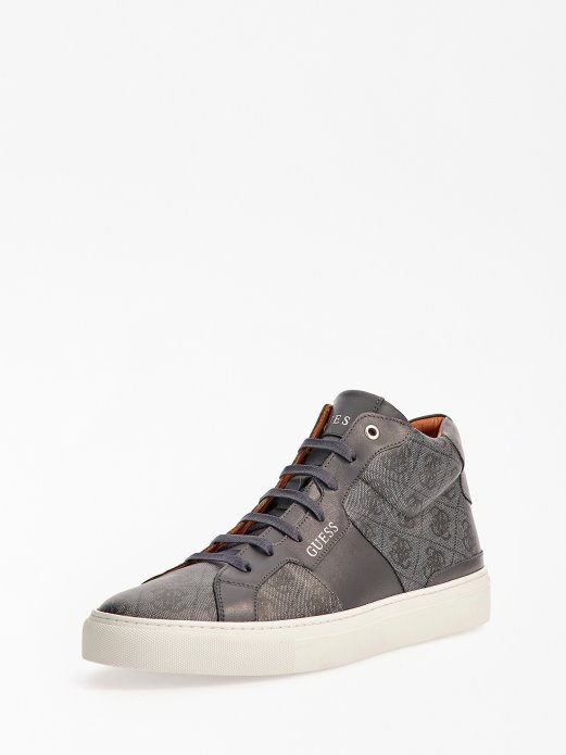 Crne Visoke Tenisice S Logotipom Ravenna 4g Guess Shopping