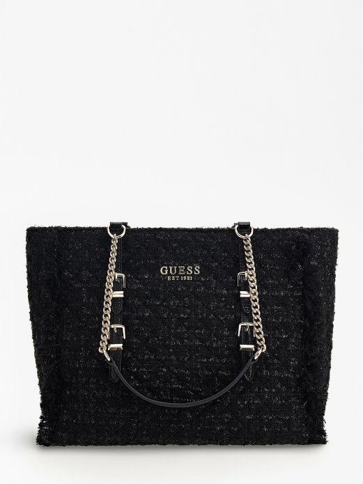 Crni Adam Tweed Shopper Guess Shopping
