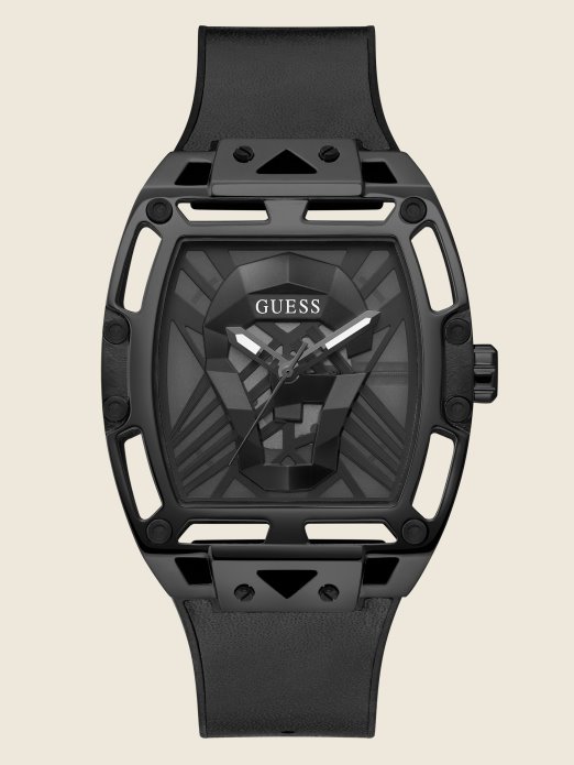 Crni Analogni Sat S Izrezom Guess Shopping Black