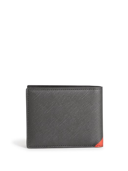 Crni Guess Shopping Bifold Logo Prugasti Novčanik