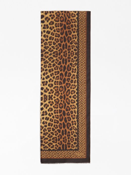 Crni Multi Guess Shopping šal životinjskog Dizajna