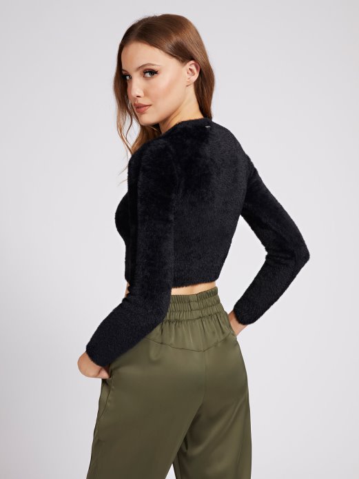 Crni Pulover S Okruglim Ovratnikom Guess Shopping