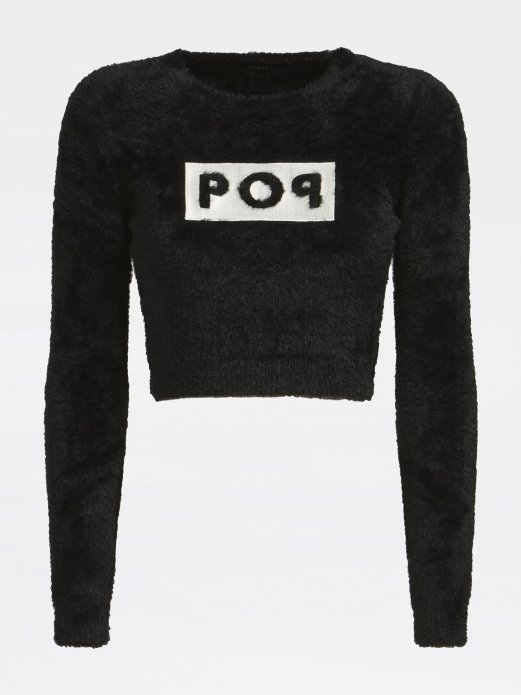 Crni Pulover S Okruglim Ovratnikom Guess Shopping