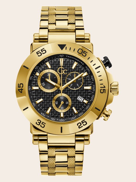 Crni Sat Guess Shopping Gc čelični Kronograf