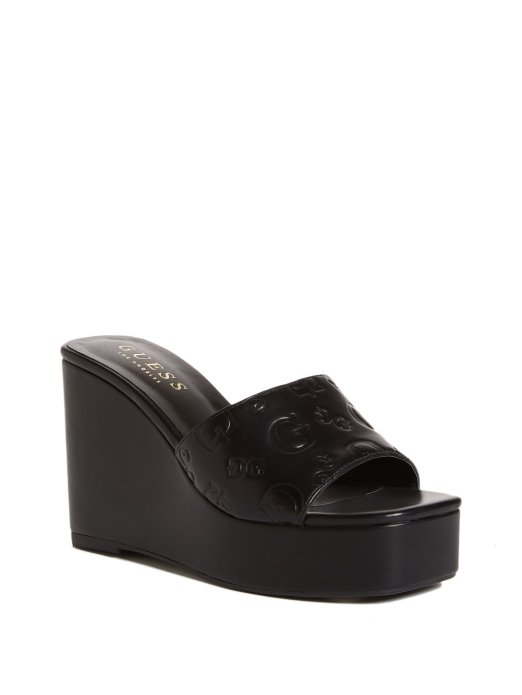 Crni Stacee Klinovi S Utisnutim Logotipom Guess Shopping