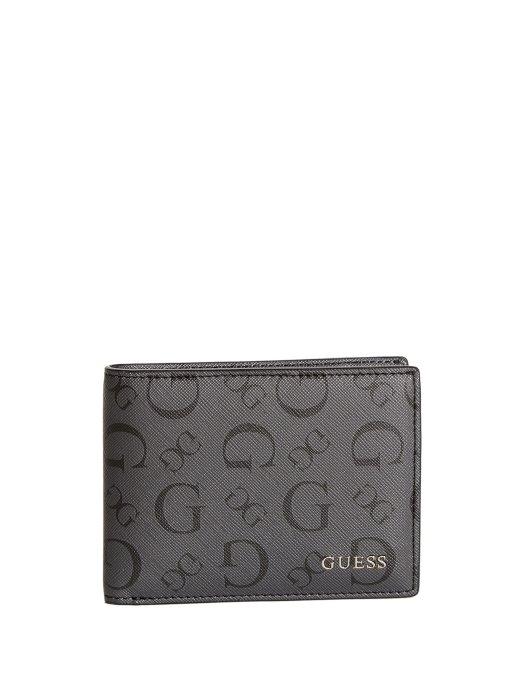 Crni Uvećani Logo Carter Bifold Novčanik Guess Shopping