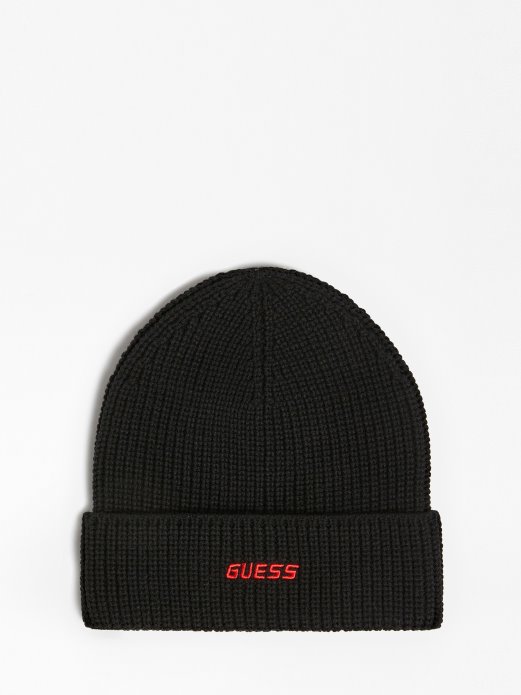 Crni Vezeni šešir S Logom Guess Shopping