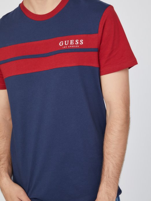 Crno Plava Guess Shopping Thom Majica S Logotipom U Boji