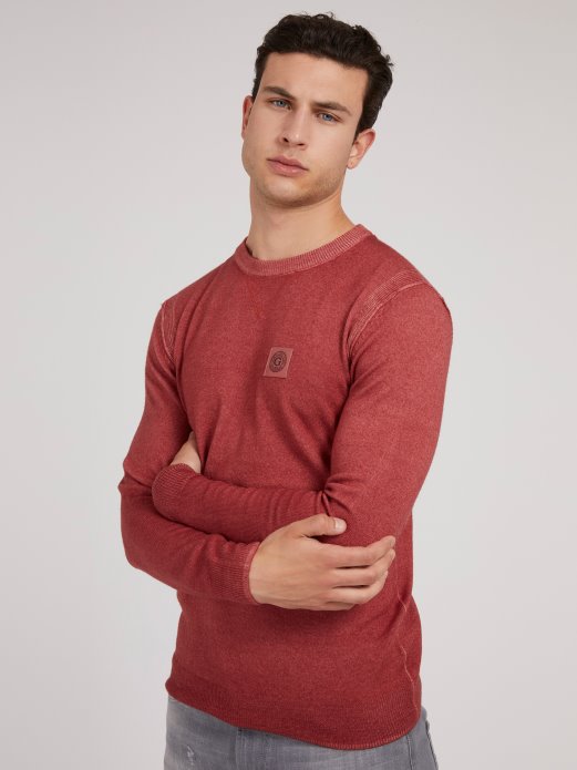 Crvena Hladna Boja Vuneni Džemper Pogodi Kupnju