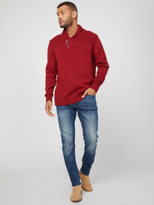 Crveni Noir Džemper S šalom U Obliku Caly Guess Shopping